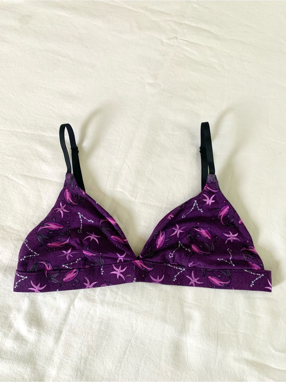 Meundies FeelFree Triangle Bralette. Capricorn. Small